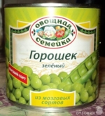 Горошек зелёный "овощная семейка"425г