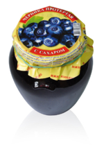 Черника протёртая  с сахаром "ДКП" 300г.